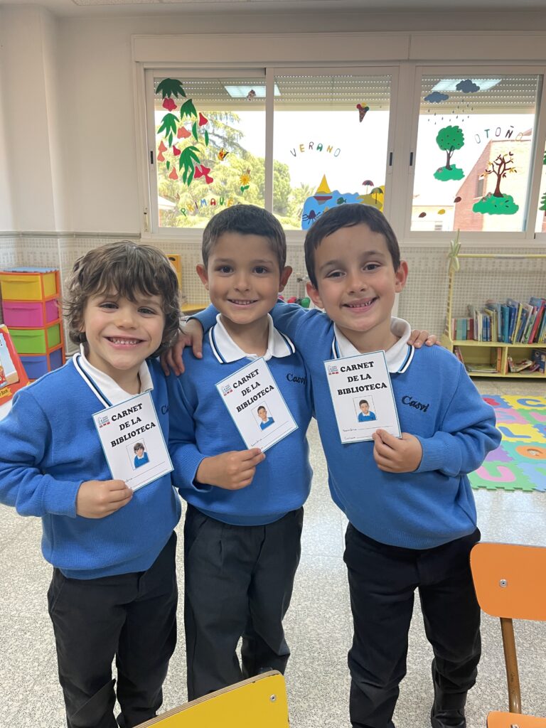 Carné de biblioteca para los alumnos de E. Infantil del Colegio Internacional Casvi Villaviciosa