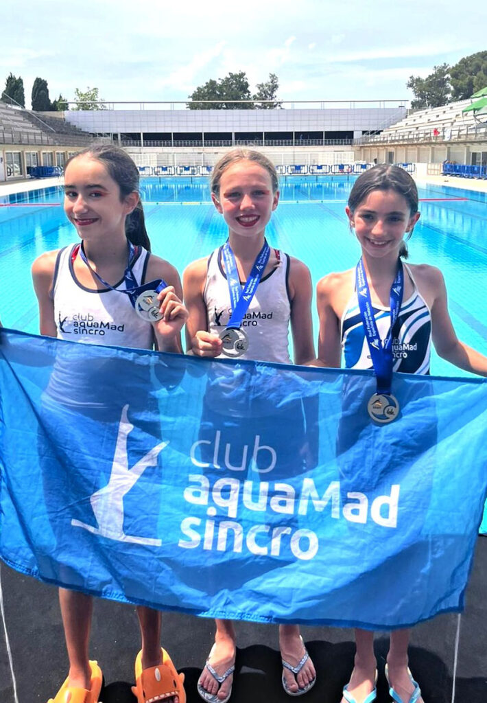 Alumna de Casvi Villaviciosa, campeona de España con su club Aquamad Sincro de natación artística.