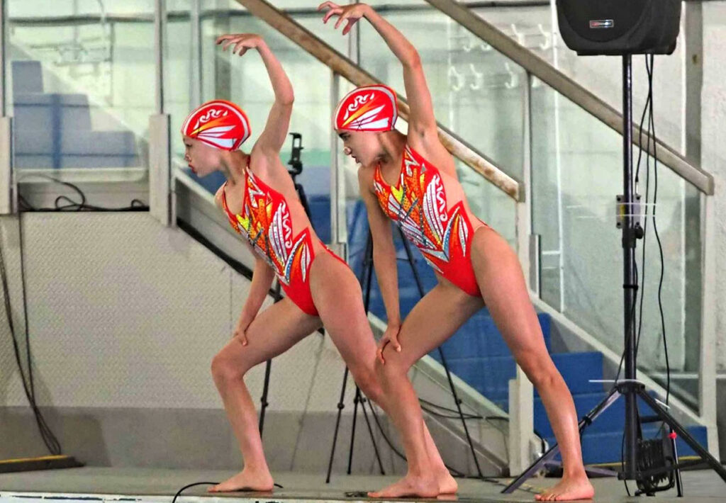Alumna de Casvi Villaviciosa, campeona de España con su club Aquamad Sincro de natación artística.