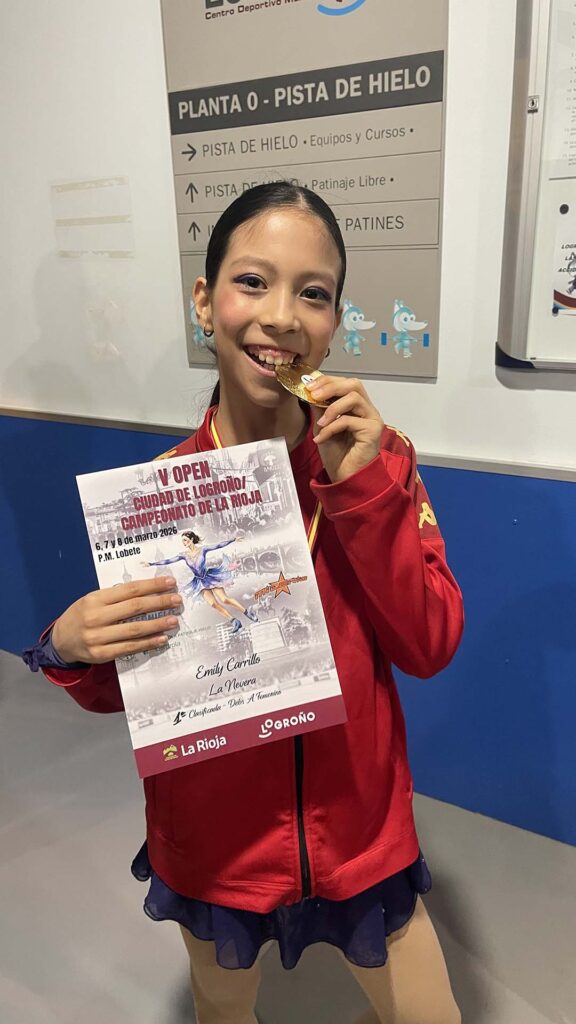 Triunfo para una alumna de Casvi Villaviciosa en un campeonato de patinaje artítico en Logroño